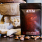 A pouch of Aztec Blood Chocolate, dark chocolate with traditional spices