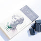 White chocolate bar with liquorice made in Cyprus