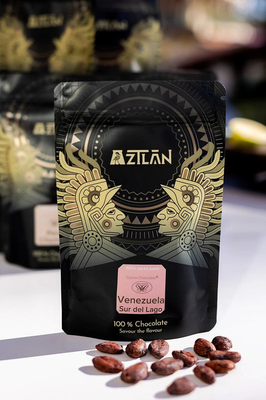 100% cacao dark chocolate in pouch made from single-origin cacao beans - Venezuela Sur del Lago