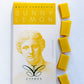 White chocolate bar with natural lemon flavour made in Cyprus