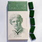 White chocolate bar with sea notes and natural spirulina flavour
