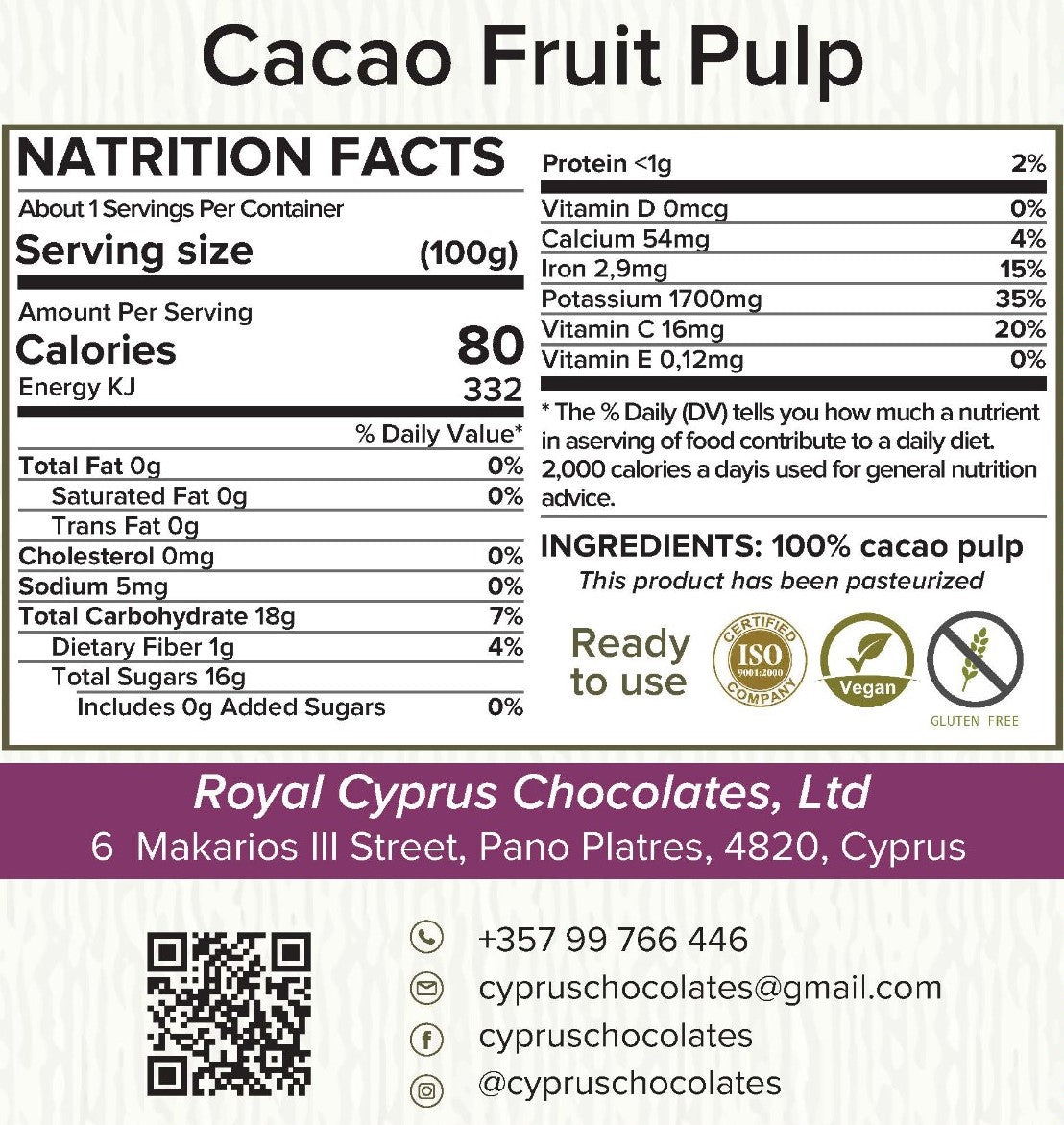 Cacao Fruit Pulp